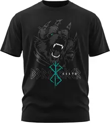 Nordic Warrior Bear Fighter Valhalla Berserker T-Shirt 100% Cotton O-Neck Short Sleeve Summer Casual Mens T-shirt Size S-3XL
