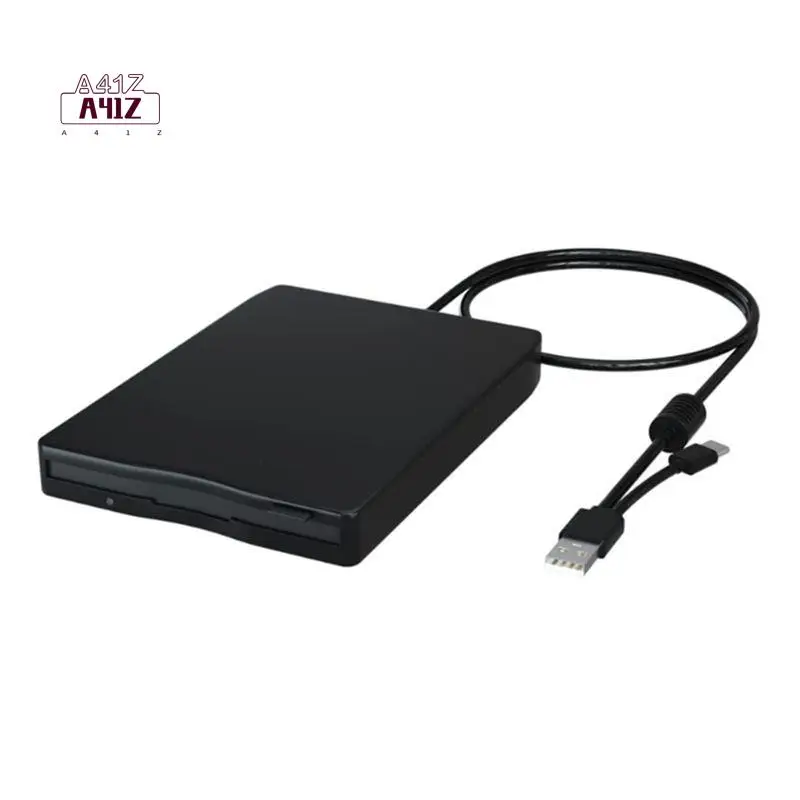 A41Z-USB Floppy Drive 3.5Inch USB External Floppy Disk Drive Portable 1.44 MB FDD Drive Plug And For PC Windows XP 7 8 10 11