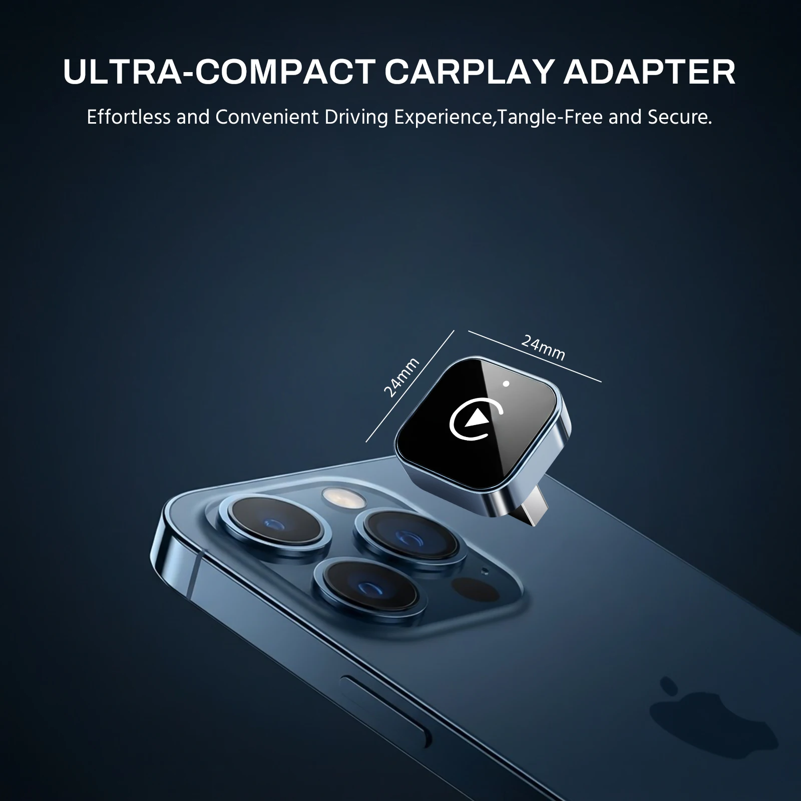 2026 Kabelloser CarPlay-Adapter, verbesserte Mini-Größe, schnelle automatische Verbindung, stabile Verbindung für iPhone- und Android-Geräte – Detail 6