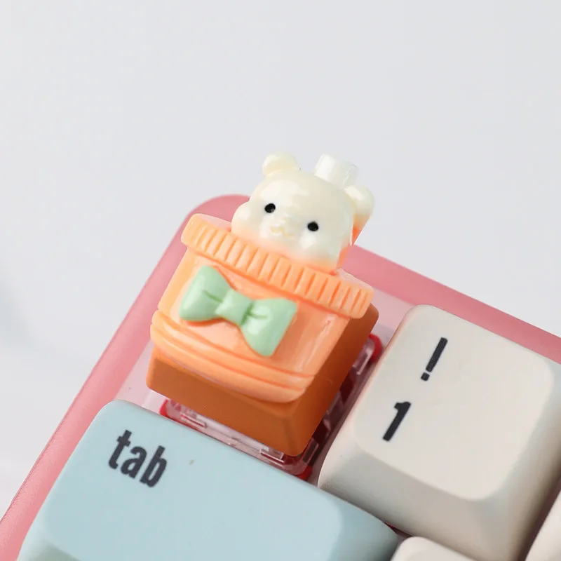 Bear Life Keycap ESC Key Mechanical Keycap Cute Keyboard Cap Customized Stereoscopic DIY Keycap