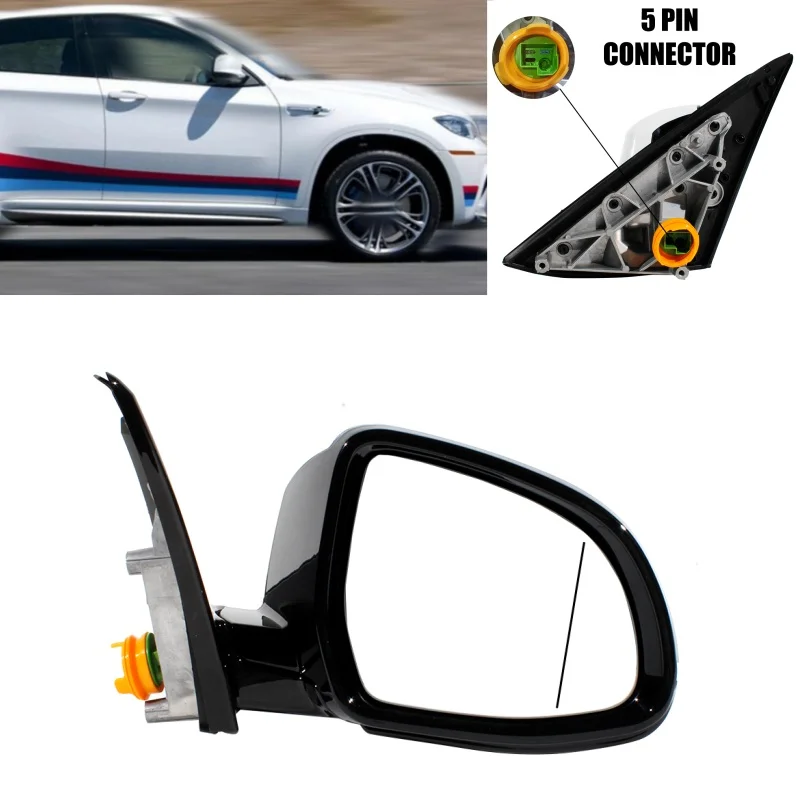 

For BMW X6F16 2014 2015 2016 2017 2018 1 pc Right Side White Painted Rear Mirror Assembly Car accessories