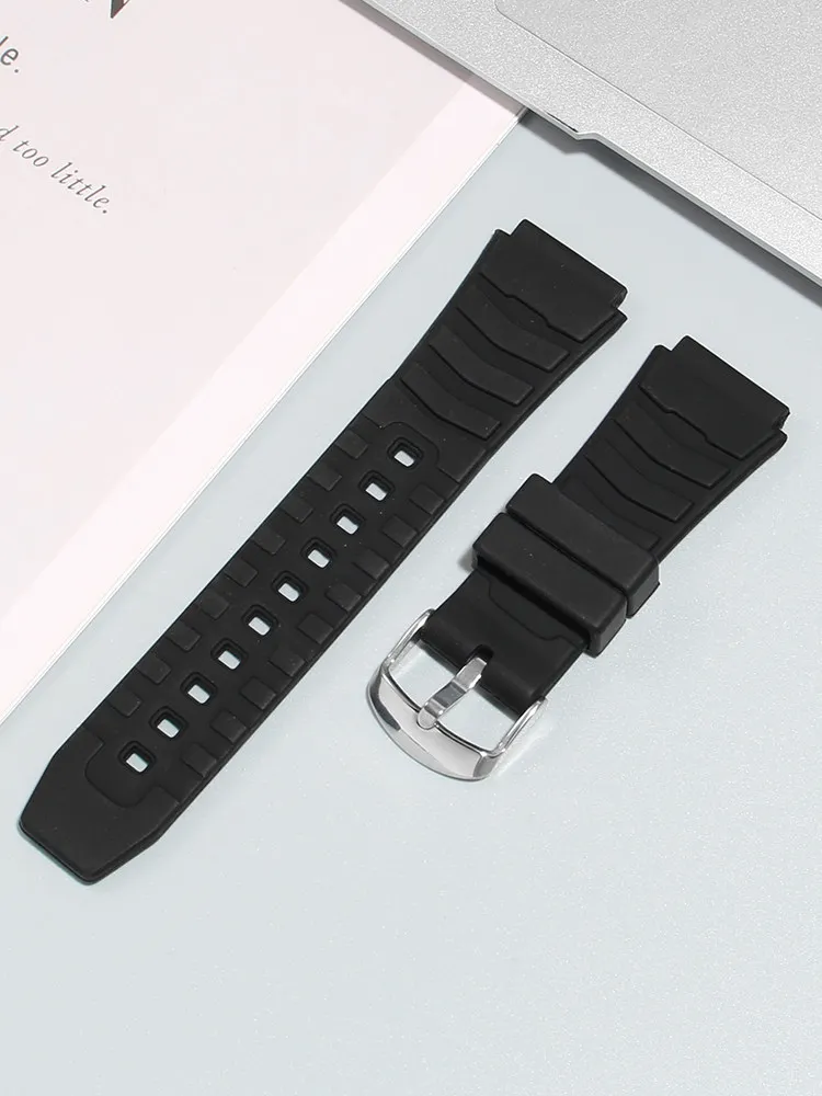 Black Silicone Watch Strap for Casio Darth Vader MWA-100HD-1A MWD-100H Accessories 20mmm