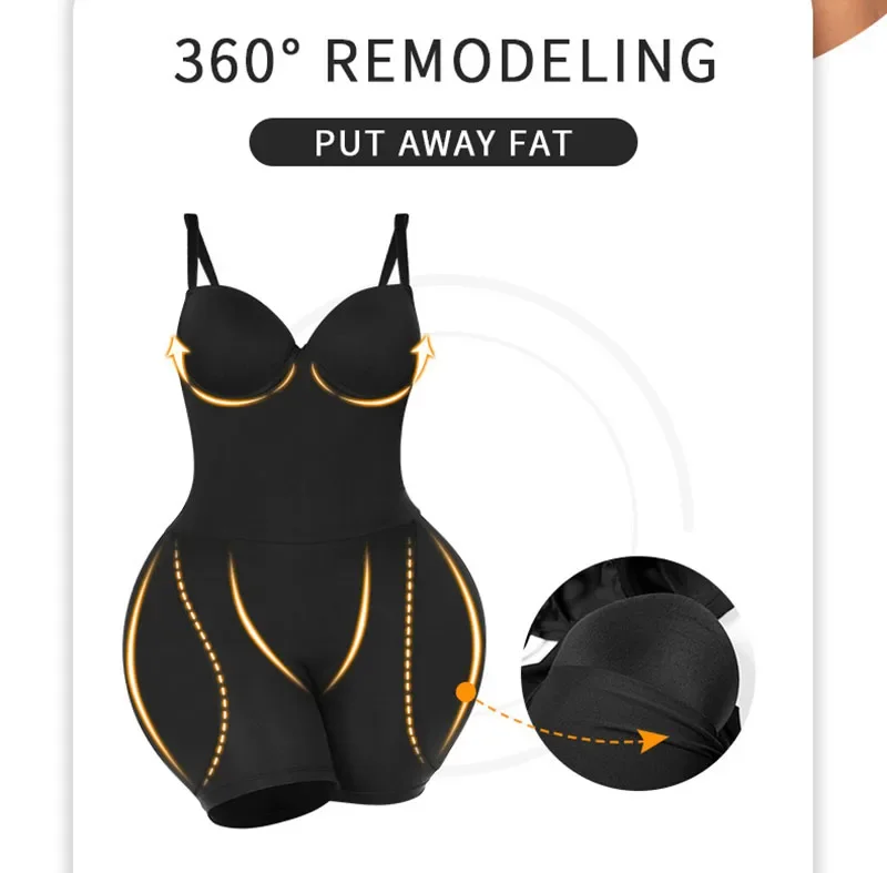 바디 슈트 Shapewear 패딩 엉덩이 강화제 브래지어 쿠션 엉덩이 기중 장치 섹시한 백 바디 셰이퍼 점프 슈트 Fajas Colombianas Girdles Corset