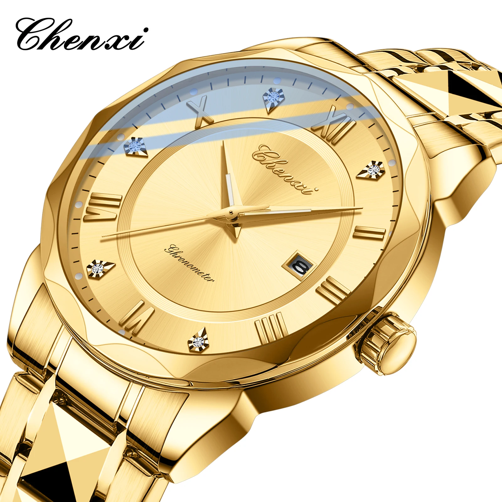 

CHENXI Men Watches Casual Business Calendar Waterproof Stainless Steel Man Watch Luxury Quartz Wristwatches Relogio Masculino
