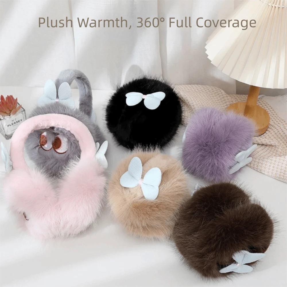 

Зимние теплые складные наушники, утолщенные незамерзающие мягкие наушники, защита от холода, милые наушники из искусственного меха для женщин и мужчин, уличные наушники