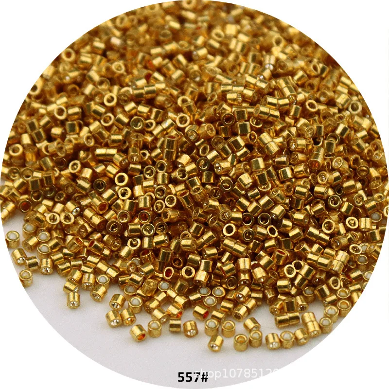 1000 Stück 1,6 mm metallische Glasperlen 11/0 lose Abstandsperlen für Handarbeiten, Schmuckherstellung, DIY-Charms, handgefertigtes Nähen