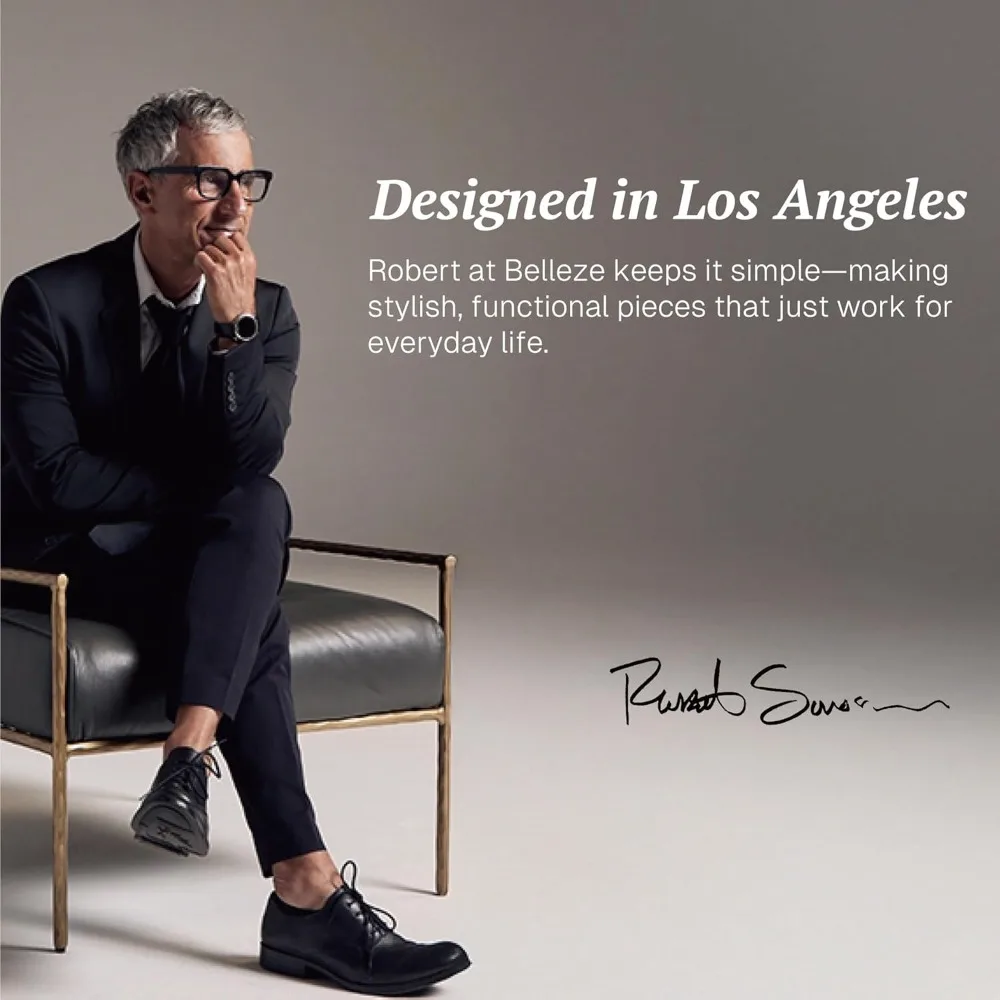 Aparador modular BELLEZE com portas de madeira de arco duplo, armário pequeno de buffet arqueado com armazenamento e prateleiras ajustáveis, clássico M