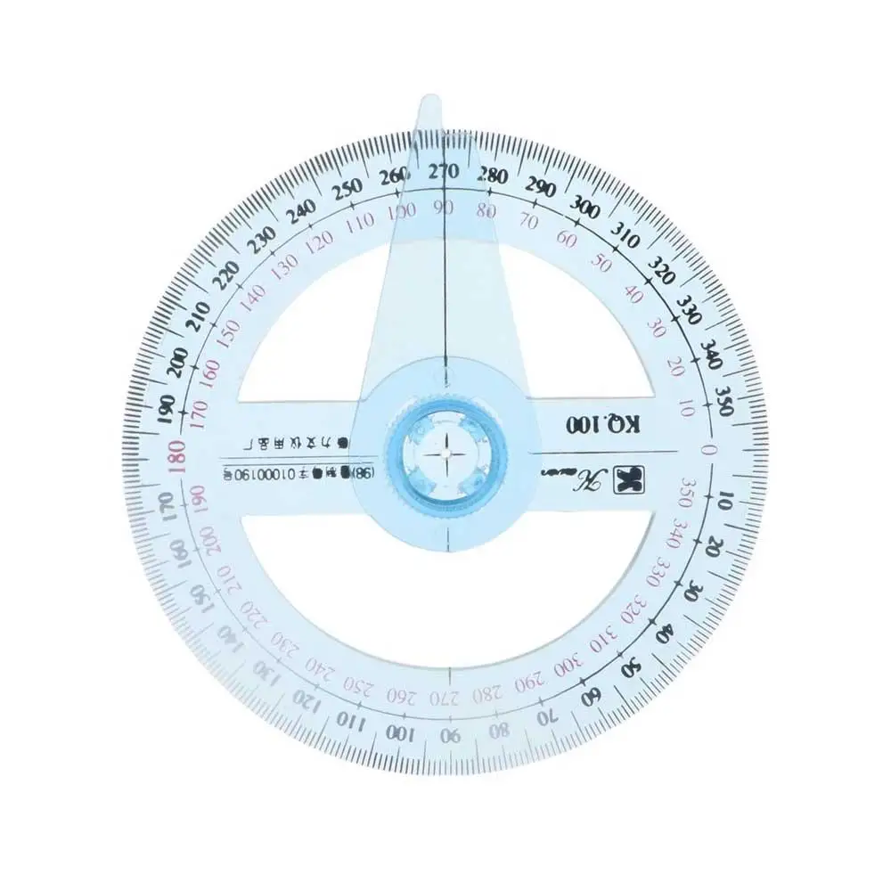 Accurate Lightweight. Swing Arm Office Math Full Circle Pointer Angle Ruler Measuring tools Goniometer Protractor