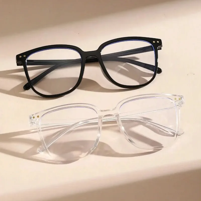 1/2pcs Women Men Classic Square Frame Glasses Anti-blue Light Eyewear Daily Life Clothing Accessorie Eyeglasses