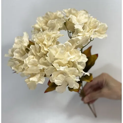 Artificial Pot Cream Artificial Hydrangea Harness