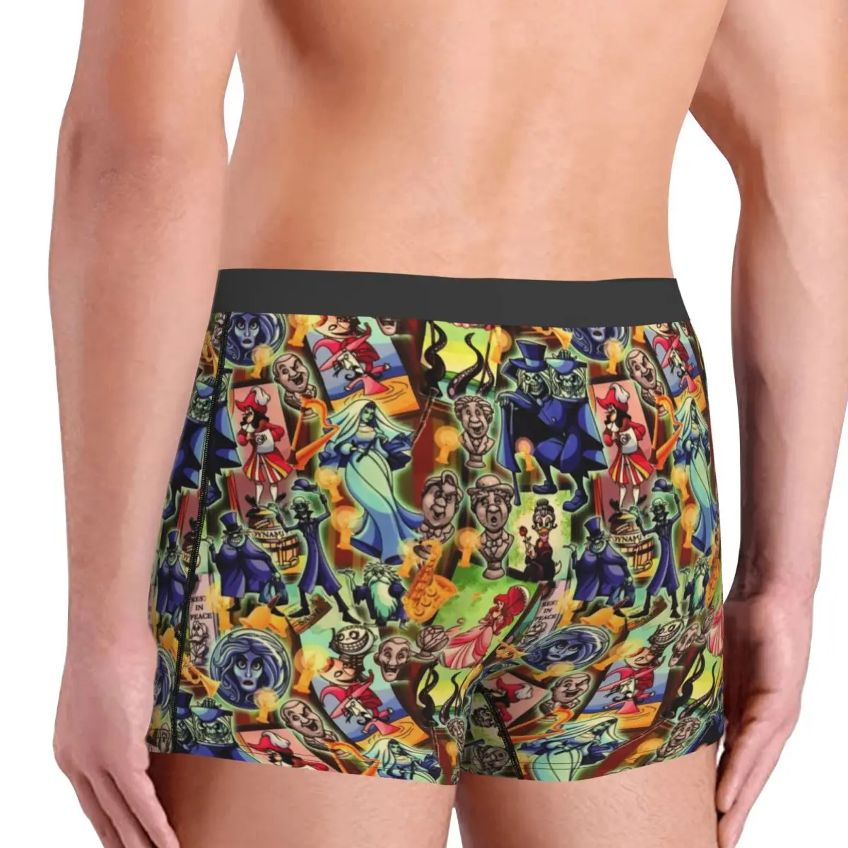 Benutzer definierte männliche coole glückliche Geister Spuk Villa Männer Unterwäsche Halloween Ghost Monster Boxer Slips weiche Shorts Höschen Unterhosen