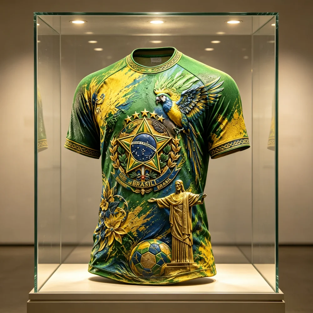 2026 New Brazilian Trend Design Football Shirt, Fan Surrounding Quick Drying Breathable Light and Thin Comfort Family Kids Tees