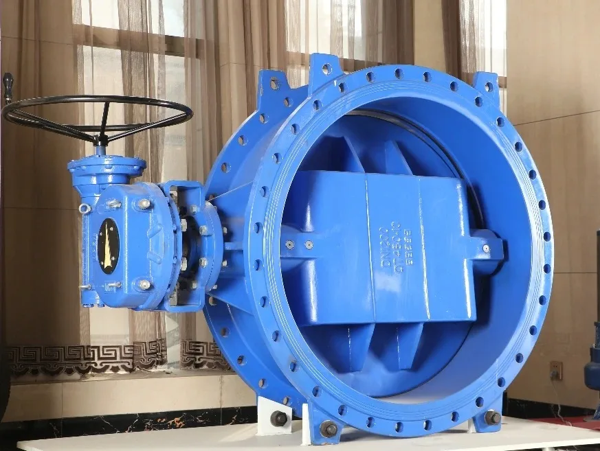 التوربينات مزدوجة غريب الأطوار لينة ختم شفة صمام فراشة DN700 DN800 DN900 DN1000 صمام فراشة غريب الأطوار المزدوج #2