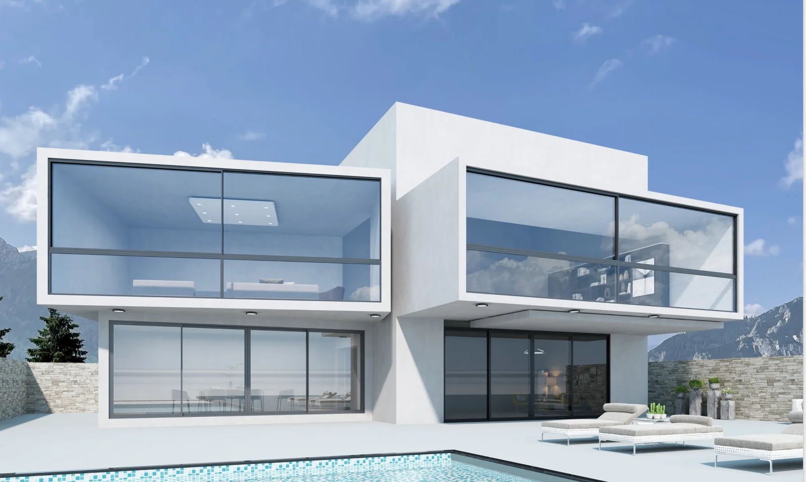 Large View and Large Ventilation Aluminum Alloy Horizontal Six-rail Suspension Sliding Window with Hanging Curtain
