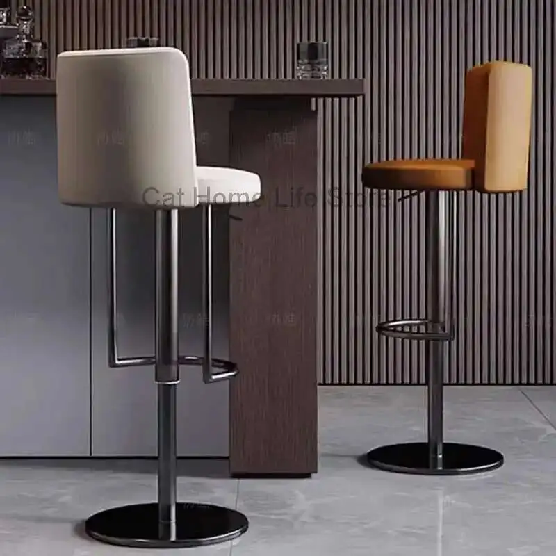 

Relaxing Bar Chair Lifting Light Luxury Feeling Island Bar Stool Rotating High Chairs Backrest Eetstoelen Home Furniture