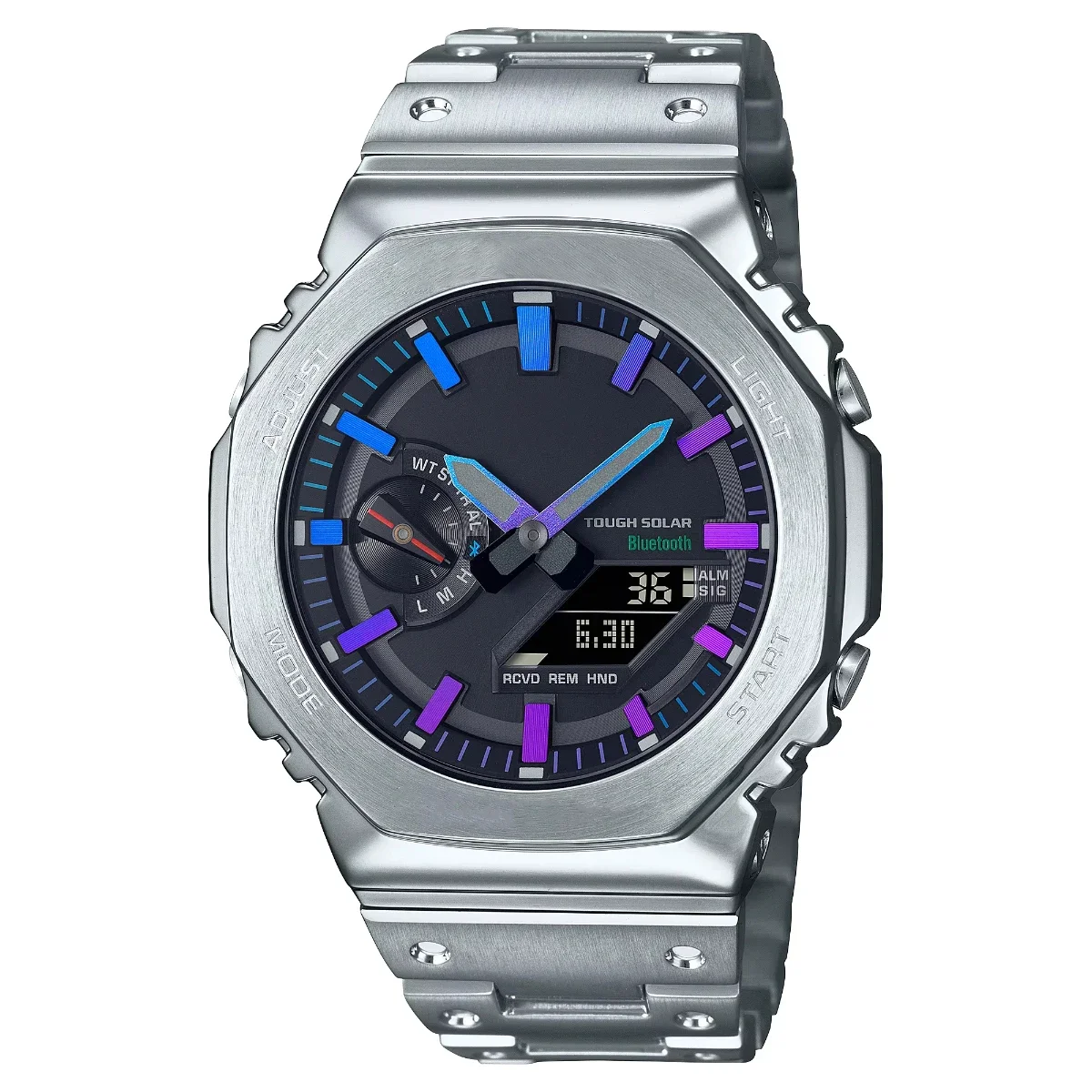 Reloj para hombre de la serie Original GM-2100, cronómetro con alarma deportiva, iluminación LED G, reloj de choque multifuncional de lujo