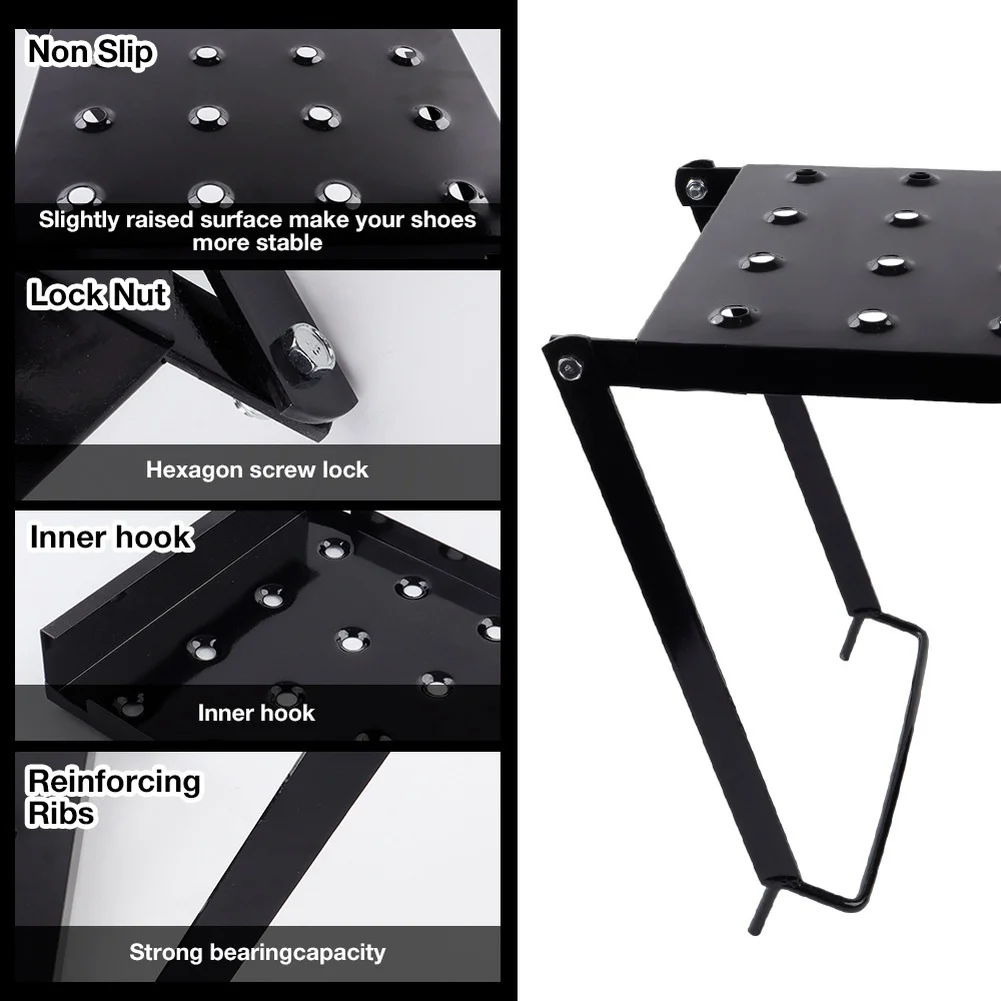 For Painting Tasks Aluminum Ladder For High Reach Tasks Stable Non Slip for platform Tool Holder Sturdy Material Easy Storage