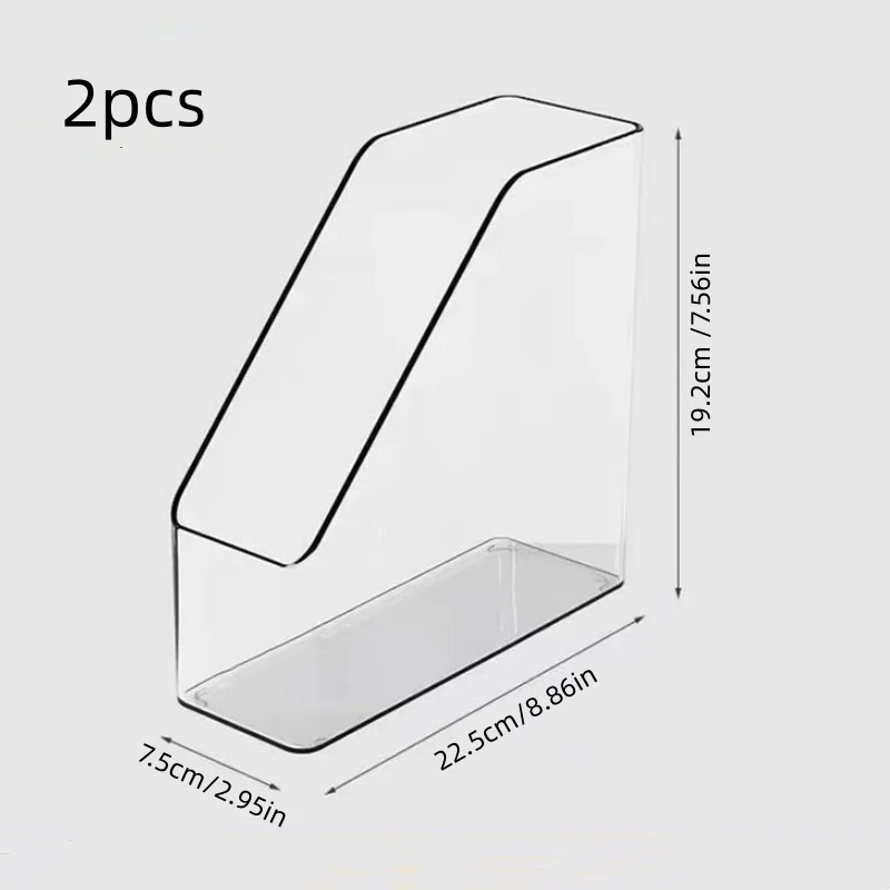 Boîte de rangement de bureau, 2 pièces, étagère de bureau, support de rangement pour fichiers et liv