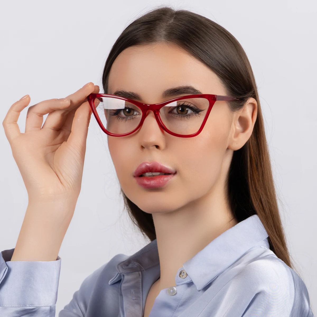 แว่นสายตาแฟชั่นตาแมวขนาดใหญ่สำหรับผู้หญิงแว่นตากรอบอะซิเตทส่วนบุคคลดีไซน์ใหม่