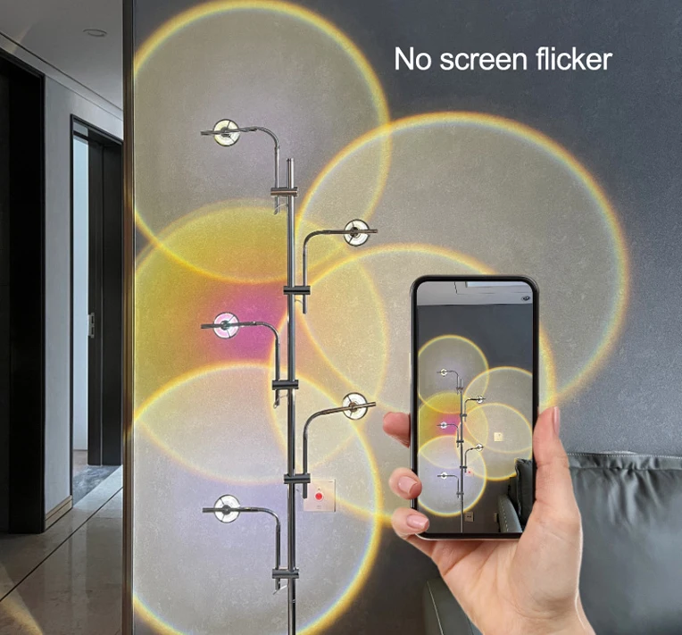 Modern Sunset Floor Lamp with 7 Colored Films & Angle Rotating, Mood Standing Lamp for Living Room Bedroom Hotel Decor Lighting