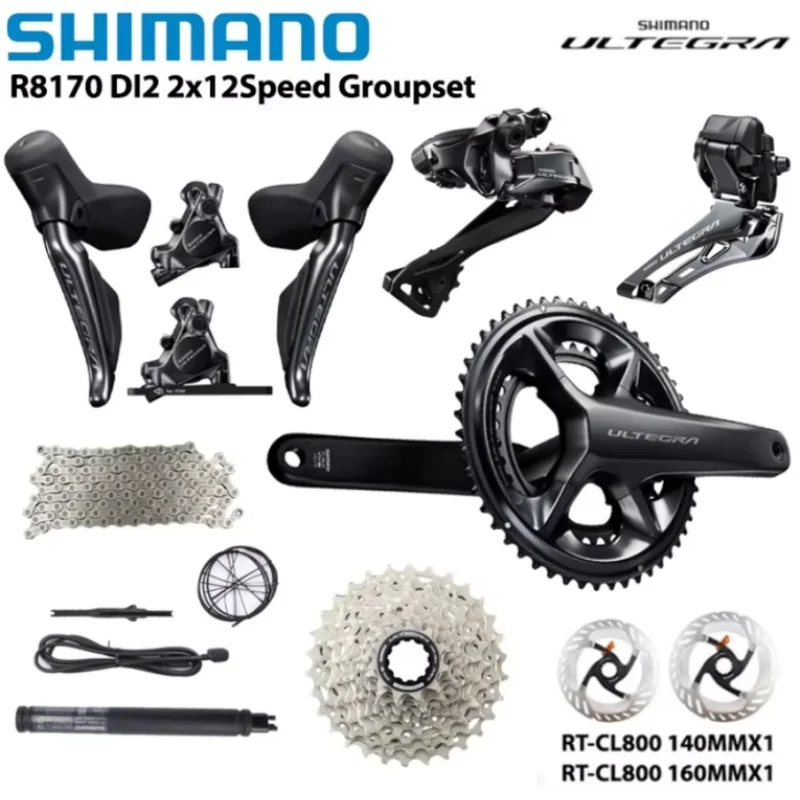 SHIMANO DI2 ULTEGRA R8170 Gruppensatz 2x12s FC-R8100 CS-R8100 11-30T 11-34T FD RD R8150 Schaltwerk für Rennrad-Gruppensatz