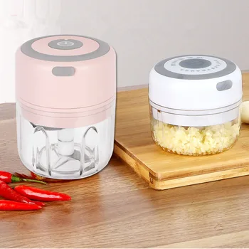 Electric Food Chopper 100/250ml Mini USB Wireless Electric Garlic Crusher USB Garlic Masher Kitchen Fruit Vegetable Gadgets Tool