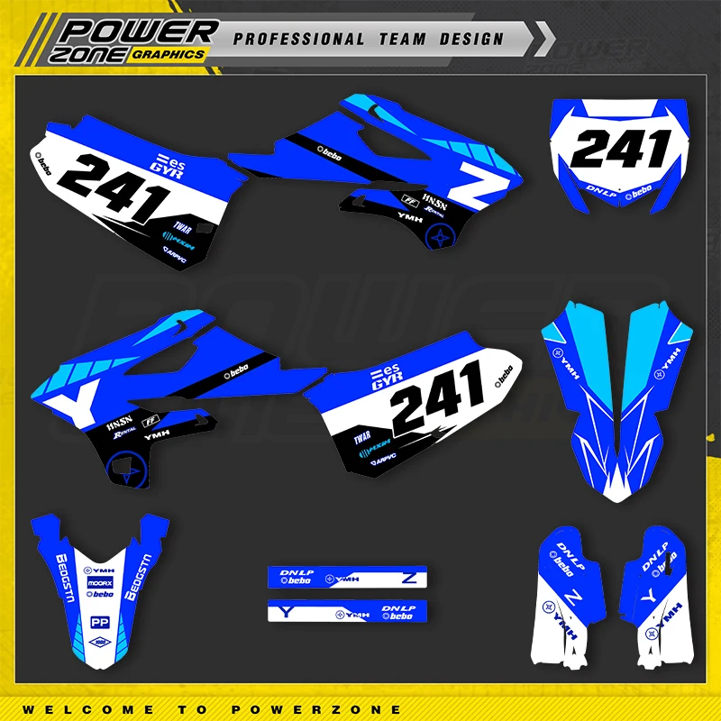 

PowerZone Custom Team Graphics Decals For 3M Stickers Kit For YAMAHA YZ85 2022 2023 2024 2025 85 005