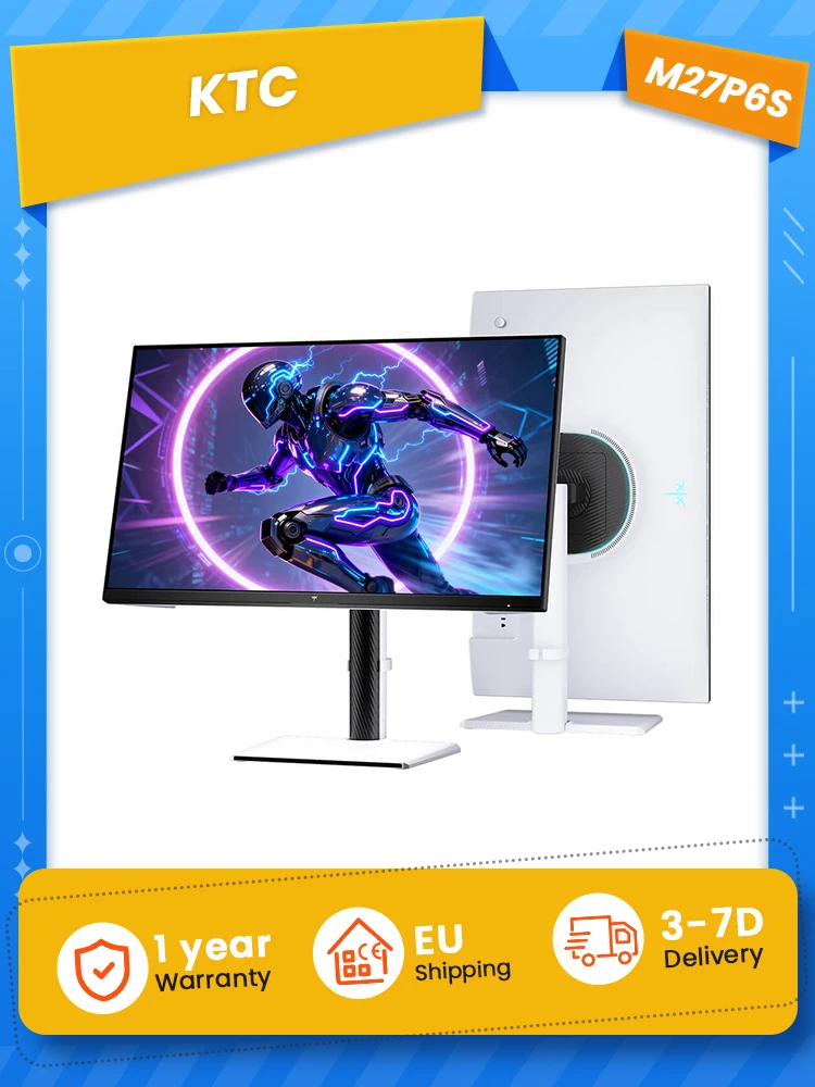 KTC M27P6S Gaming-Monitor 27 Zoll 3840x2160 UHD 160Hz Dual-Modus 1920x1080 FHD 320Hz, 2304 lokale Dimmbereiche, 4K Esports-Display für PC-Konsole