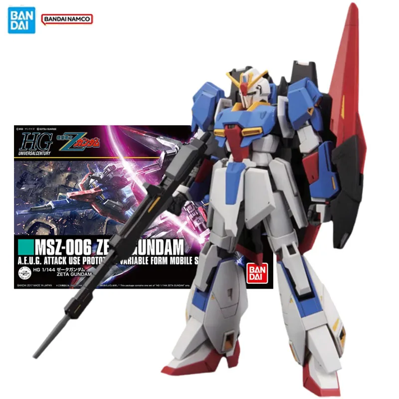 

Bandai Original Genuine Figure Gundam Model Kit Anime Figures HGUC 1/144 MSZ-006 Zeta Gundam Collection Action Figure Model Toys