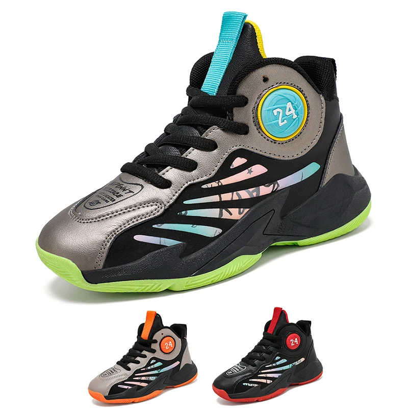 

Student Youth Outdoor Sport FootWear BOY School Sports Training Basketball Shoes Children's Recreational Running Shoes 30-40#