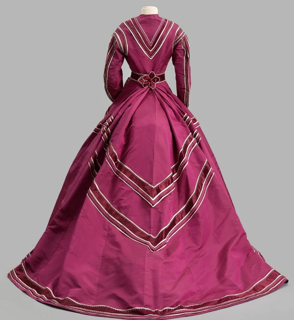 

1860s Afternoon Dress Victorian Edwardian Duchess Visiting Costume Renaissance Colonial Civil War Rococo Ball Gown
