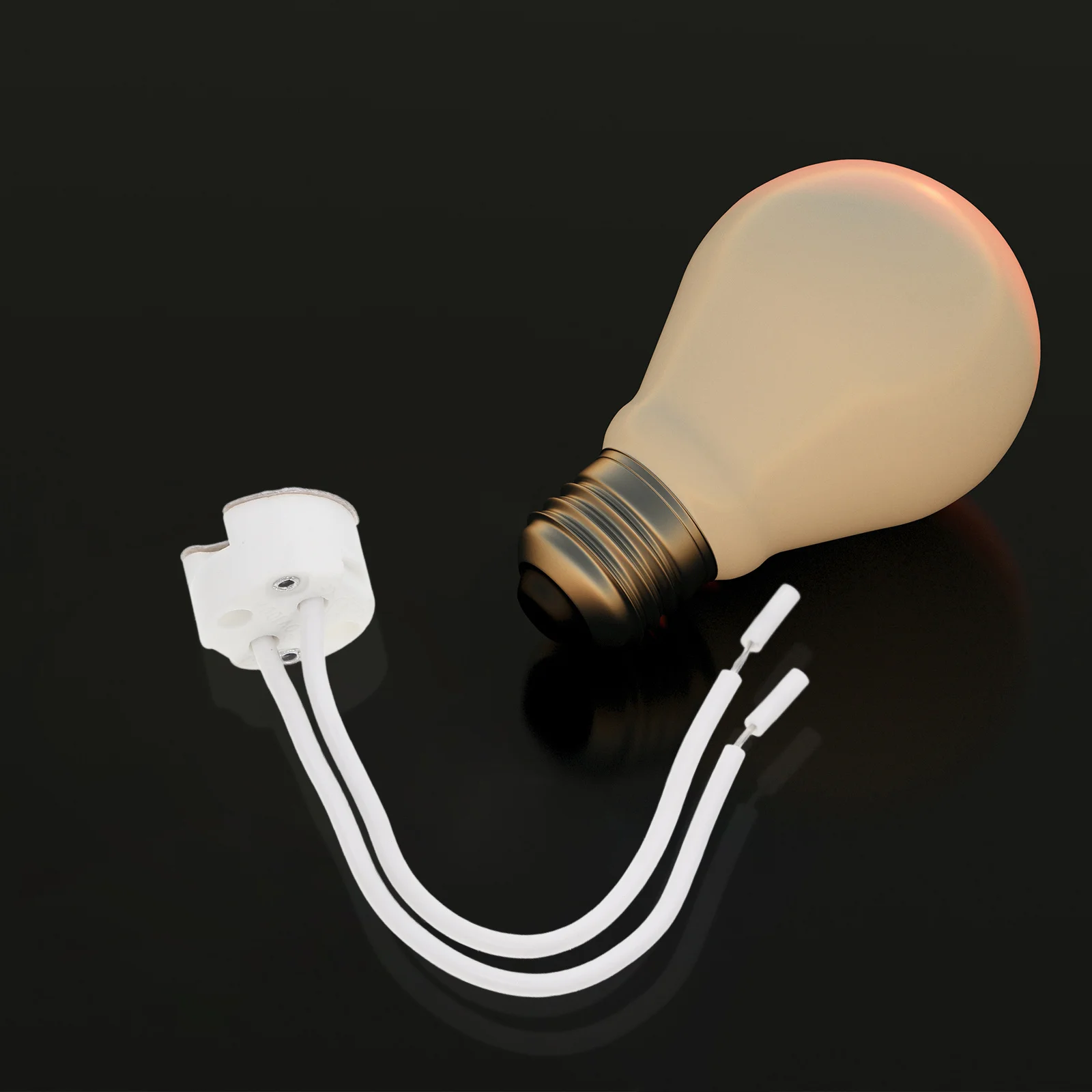 

10Pcs Ceramic Lamp Bulb Base Compatible .3 Gu5.3 Mr16 Socket Holder with Silicone Wire for Lamp Socket Replacement and Warm