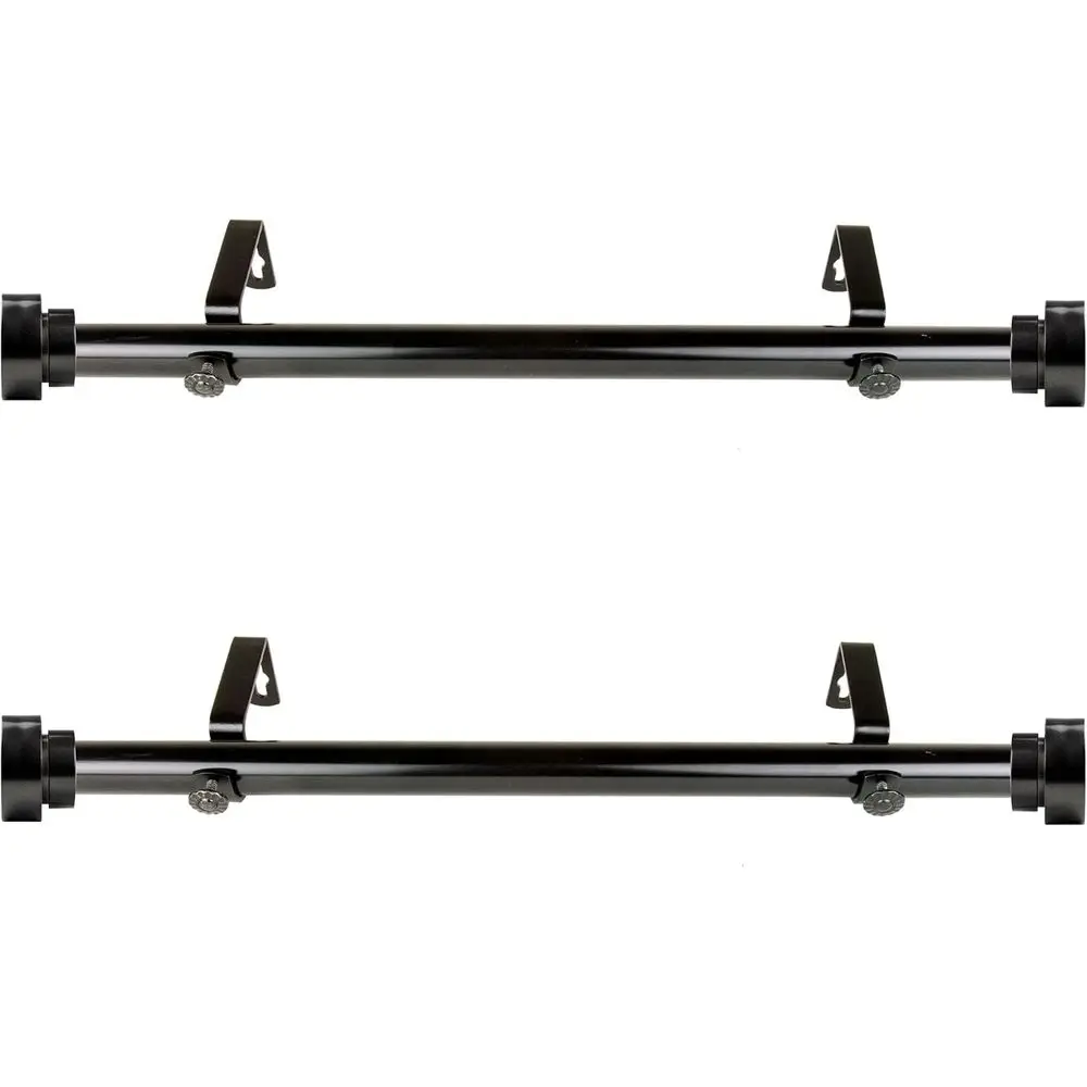 

Черный регулируемый карниз для штор с боковым креплением, длина 12-20 футов