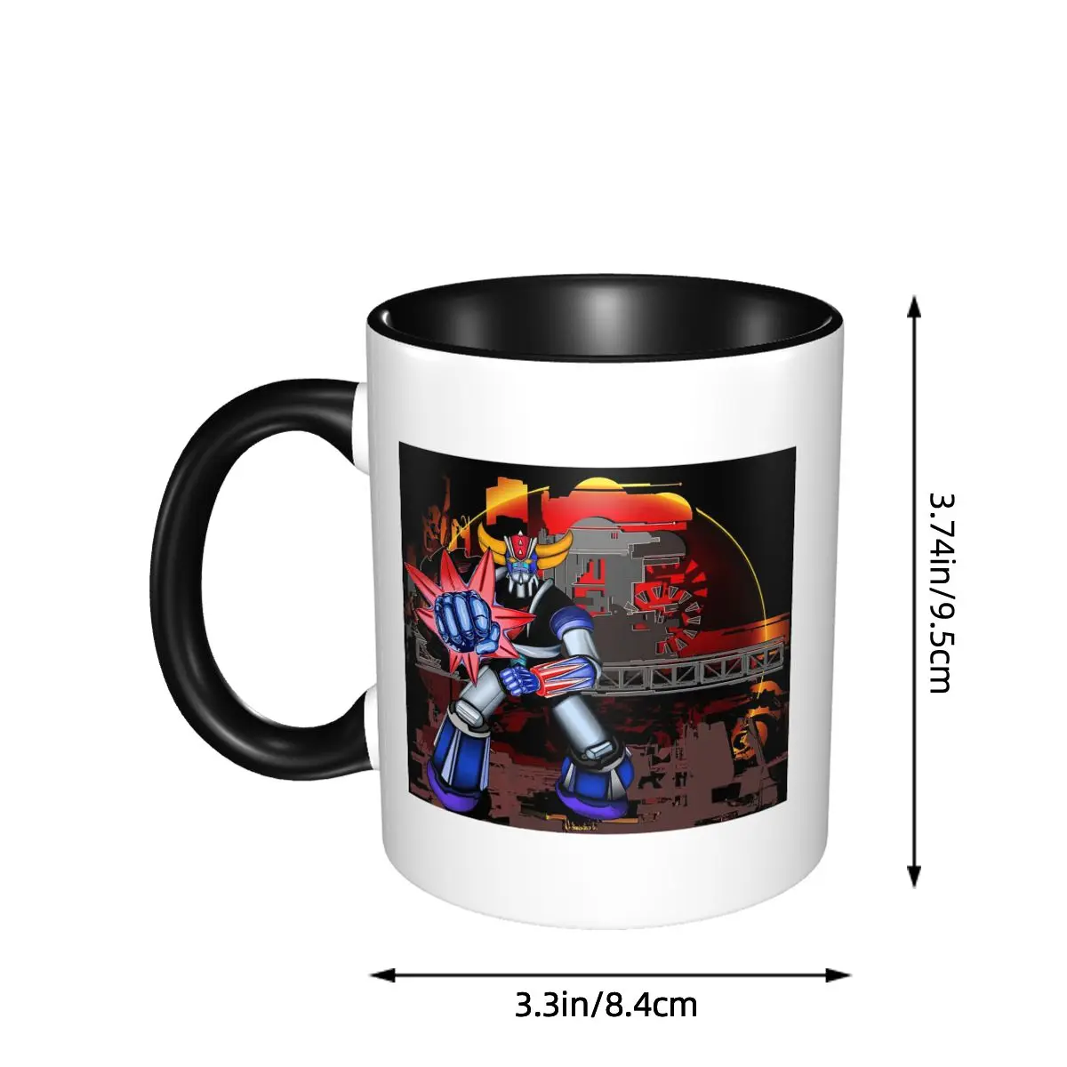 UFO Robot Goldorak Grendizer Anime Mug Funny Ceramic Coffee Cups Tea Mugs Milk Cup Drinkware Gifts for Woman Man