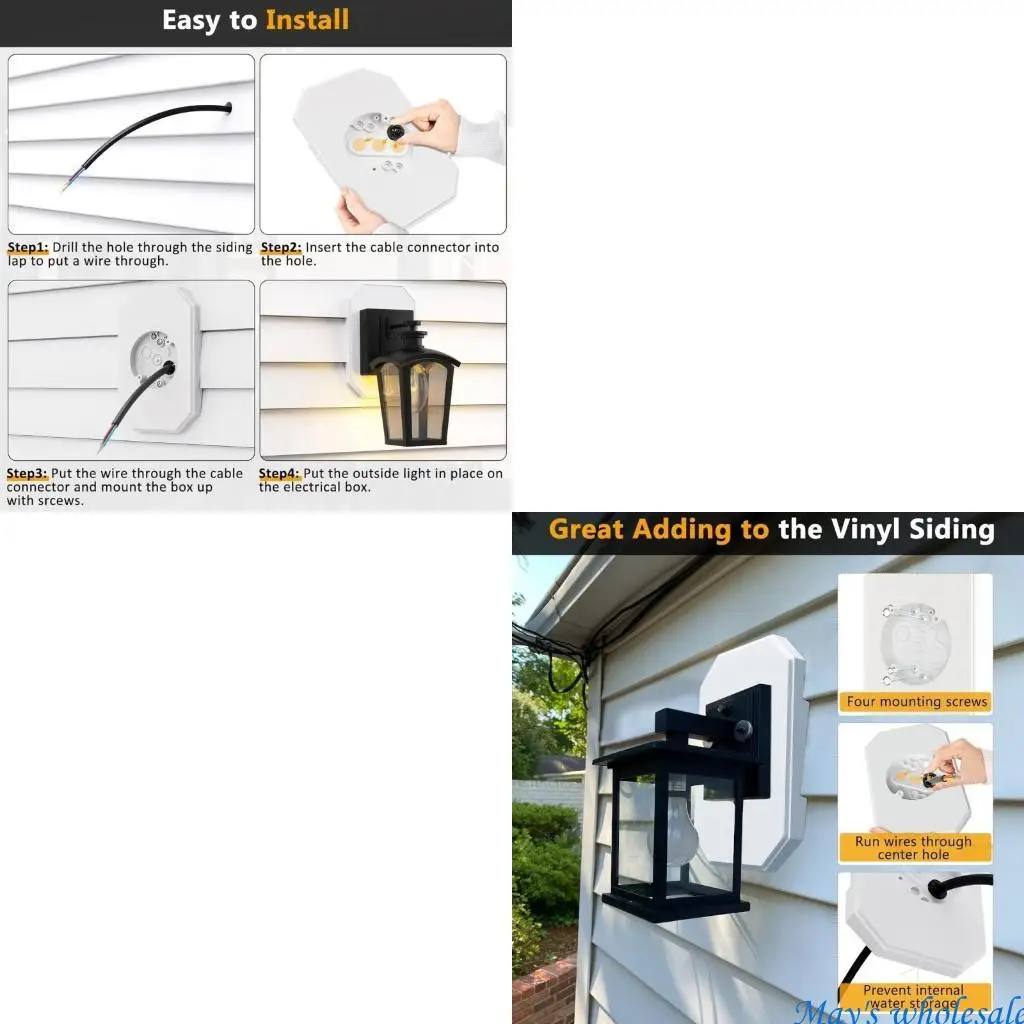 

Siding Mounting Block Set Contains Recessed Electrical Component Housing 448A