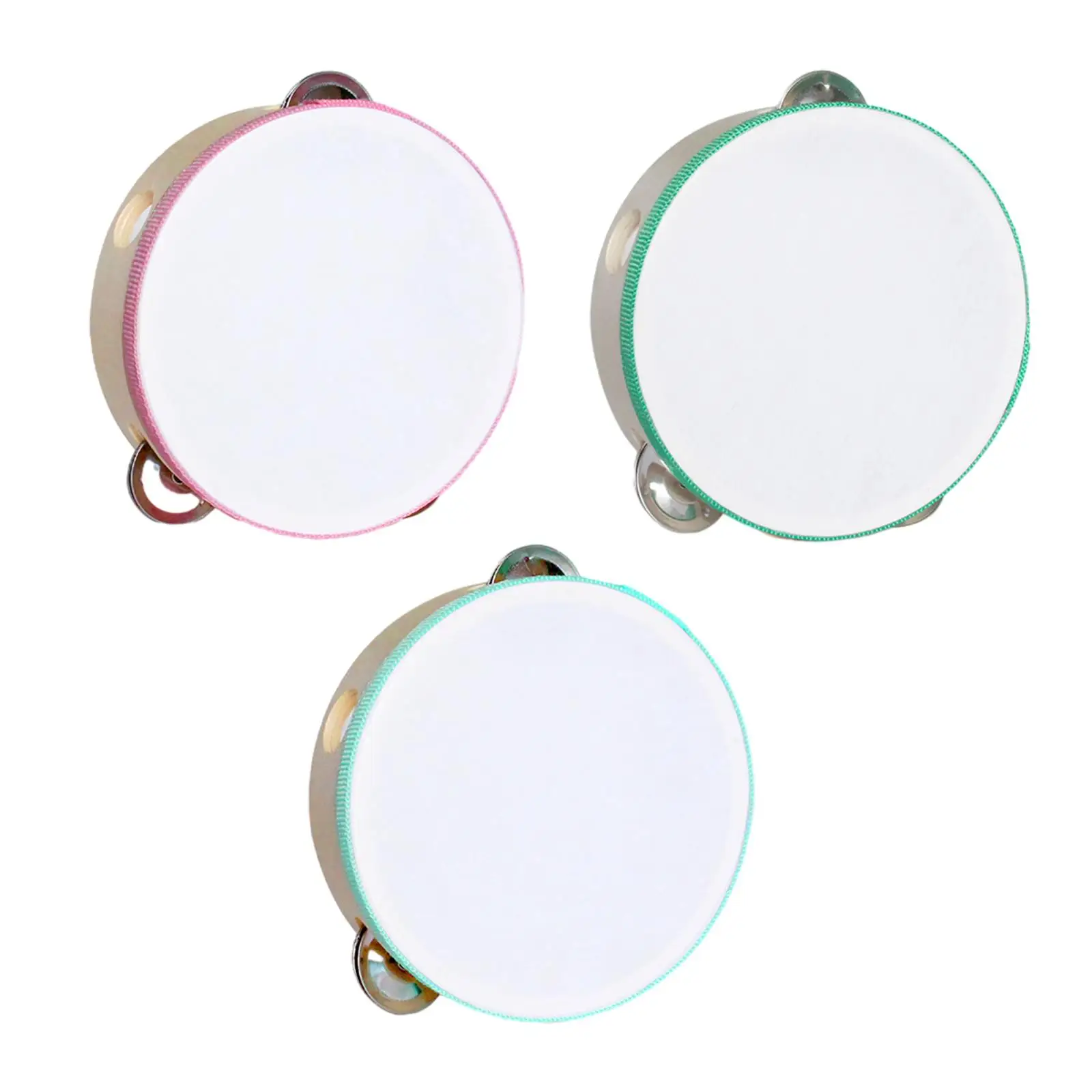 Wooden Handheld Tambourine Tambourine for Kids Double Rows Tambourine
