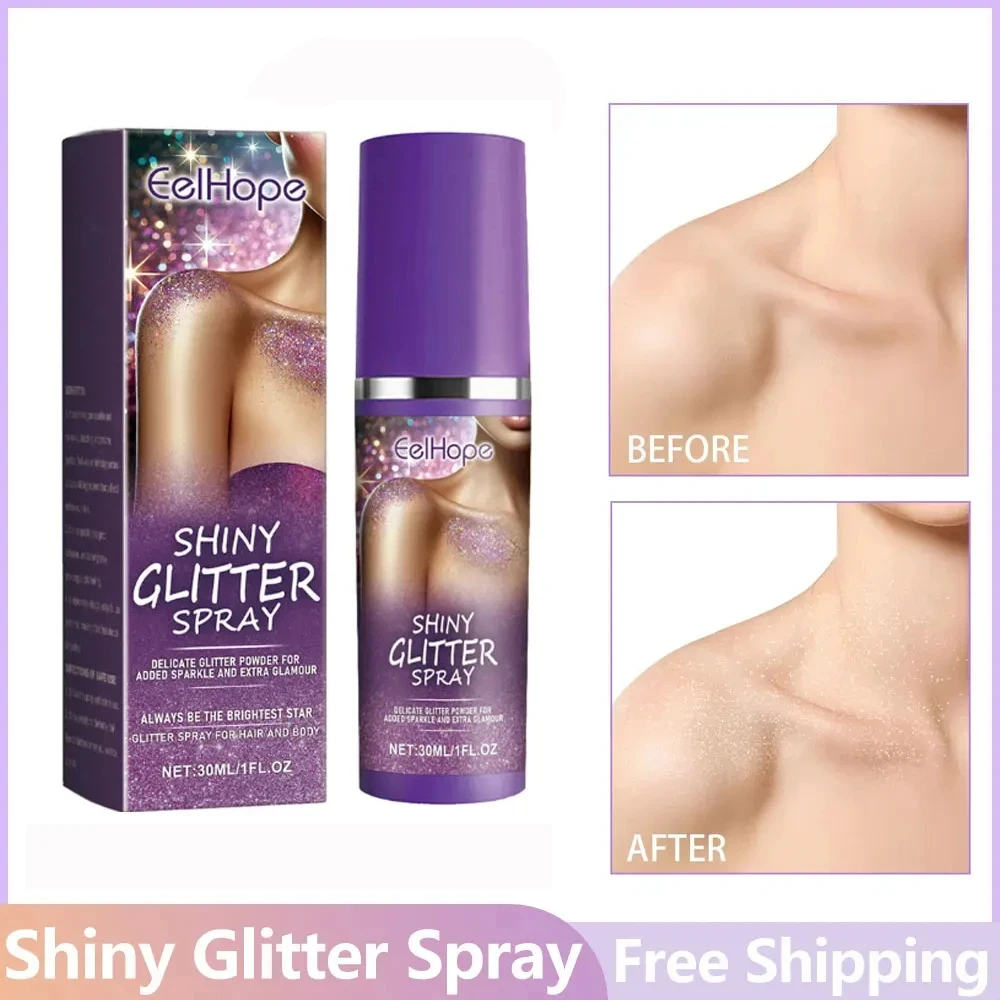 

Highlighter Powder Spray Glitter Body Gel Waterproof Long Lasting Shiny Face Contour Hair Body Clothes Glitter Female Makeup Hot