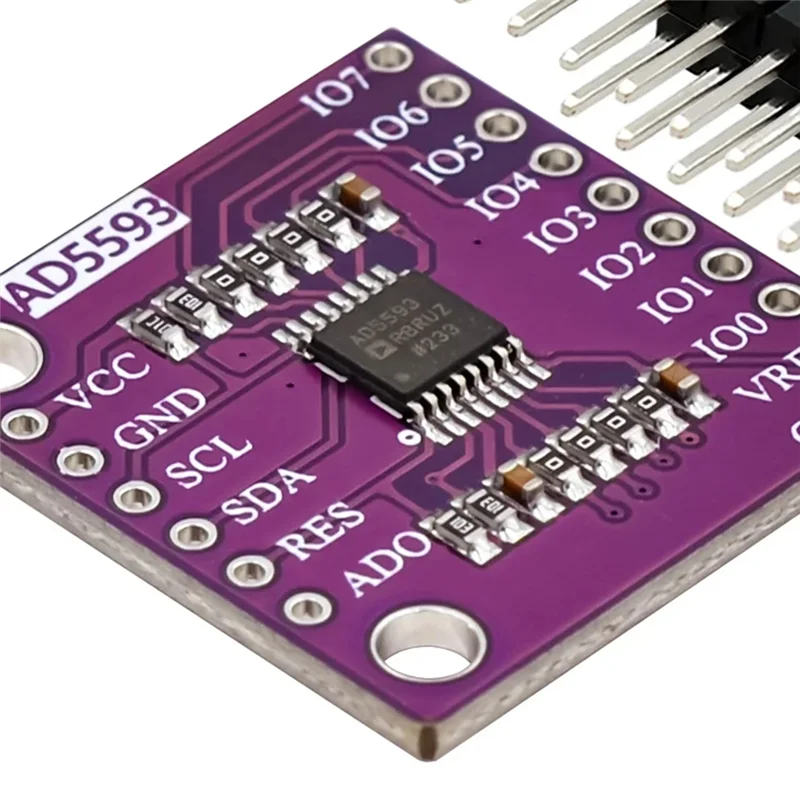 M16K-AD5593 Conversor ADC/DAC de 8 canais e 12 bits Módulo de conversão digital analógico ajustável