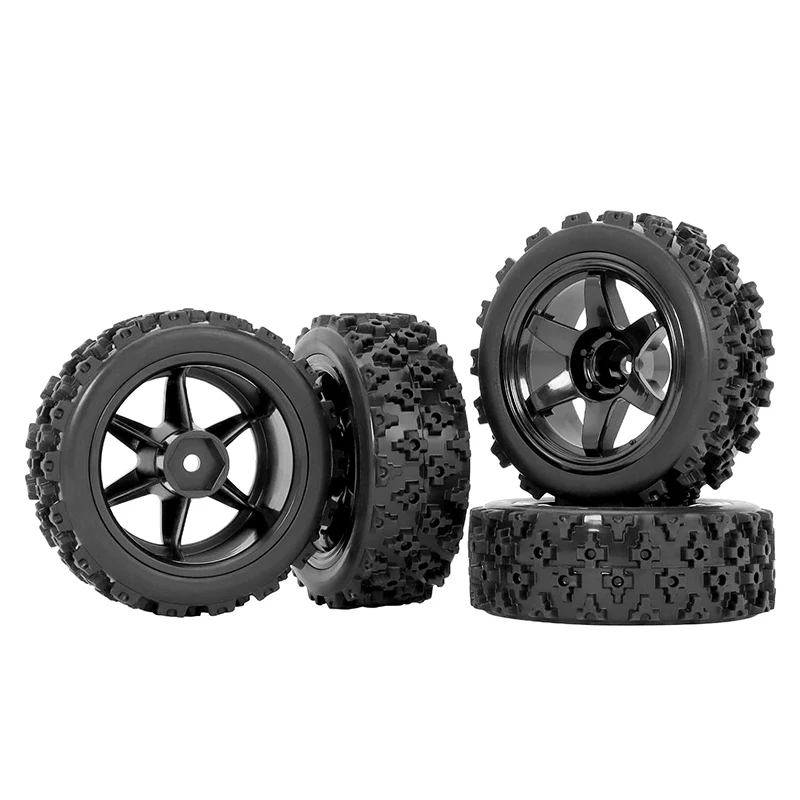 4PCS RC12mm Hex 1/12 1/14 1/16 1/18 RC Off Road Buggy Rally Wheels and Tires for Traxxas LaTrax Rally Wltoys 144001 124019 302e