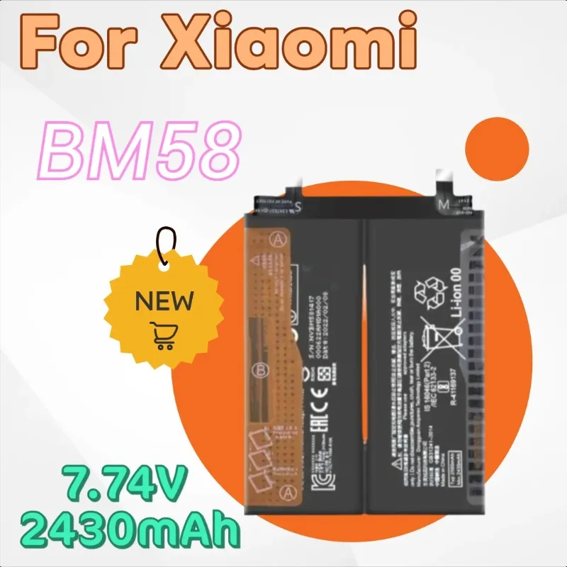 

Аккумулятор для телефона 7,74 В 2430 мАч BM58 для Xiaomi 11T Pro 5G и Mix 4, сменный аккумулятор, новинка, высокое качество
