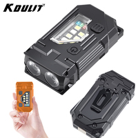 Powerful EDC Pocket Keychain Mini USB C Rechargeable LED Light Multifunctional Magnetic COB Flashlight for Outdoor Camping Torch