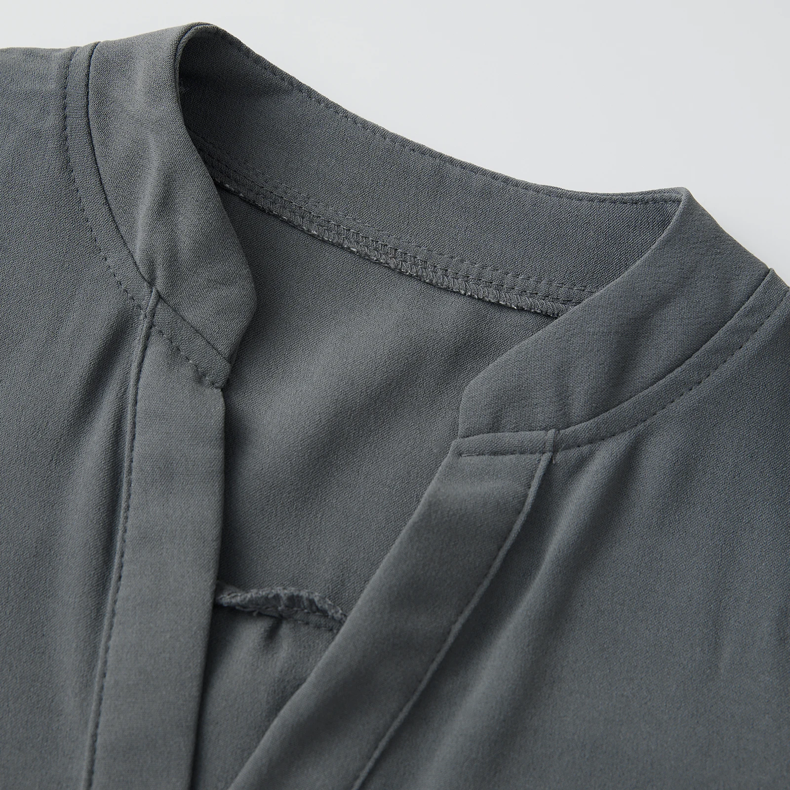 Robe chemise d'automne classique pour femmes, élégante, couleur unie, boutonnée, col en V, manches longues, Mini robe avec ceinture