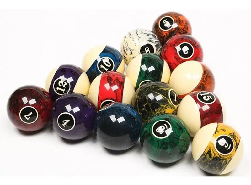 5.72Cm American Standard Billiard Ball Set 16 Pcs Ball Durable Synthetic Resin Pool Billiard Ball Precision Practice Tool