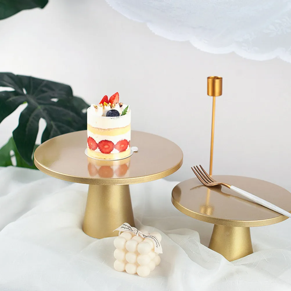 

1Pcs Dessert Display Tray Iron Serving Tray for Themed Parties Cake Stand Decoration Fine Workmanship Firm Texture Photo Prop
