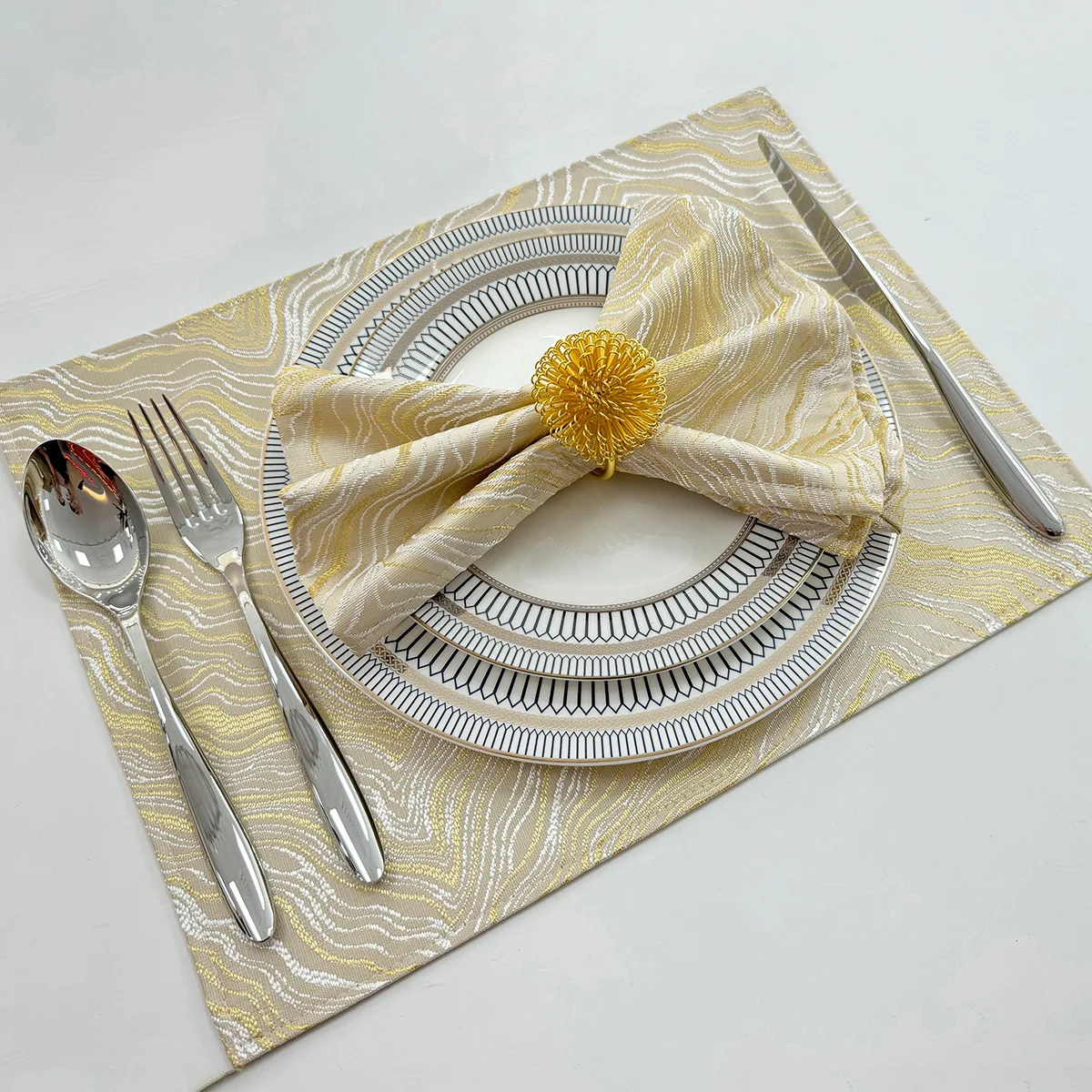 5Pcs Silver Stainless Steel Flatware Set, Heavy Duty Mirror Polished Cutlery, Luxury Knife Fork Spoon for Wedding Party