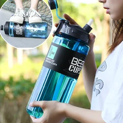 Sturdy 2L 3L Larger Gym Water Bottl for Sport Water Bottle with Straw School BPA FREE Waterbottle Drink Bottles Travel Kettle