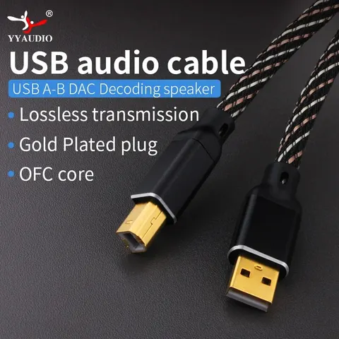 YYAUDIO HIFI USB OTG Cable USB Type A to B USB Cable 6N OFC Type C to B…