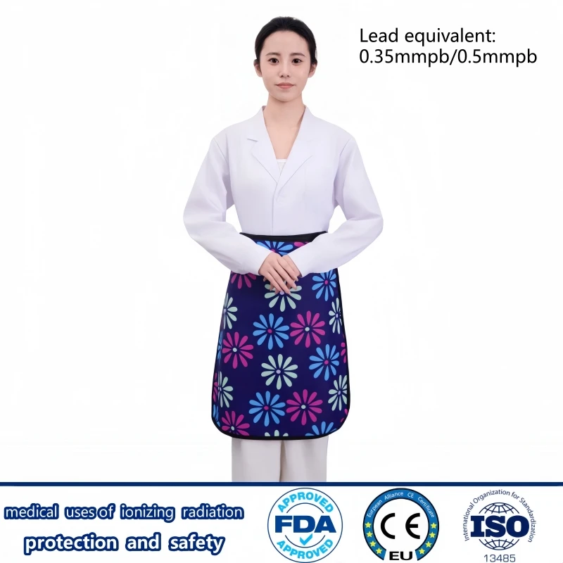 

Рентгеновский защитный 0,35/0,5 ммpb защитный квадратный свинцовый полуфартук, радиоактивные мастерские, аксессуары для свинца радиологической защиты