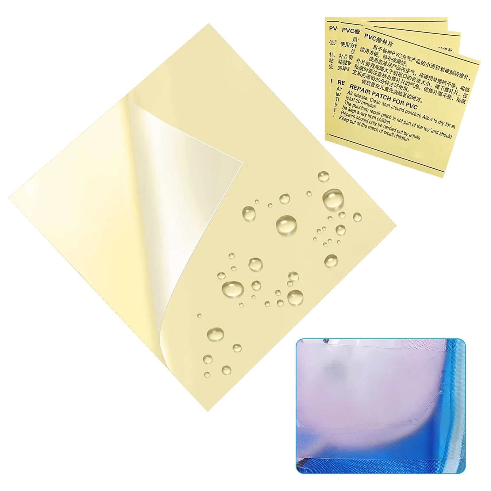 10 Stuks Iatable Patch Reparatie Kit Zelfklevende Vinyl Reparatie Patch Transparante Pvc Reparatie Patches Voor Zwembaden