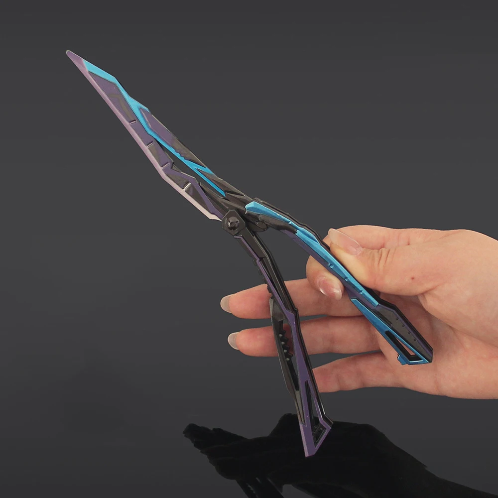 Modello Giocattolo Coltello Farfalla Pieghevole – 22 cm lega di zinco, lama smussata, trainer sicuro, regalo festivo per collezionisti e principianti